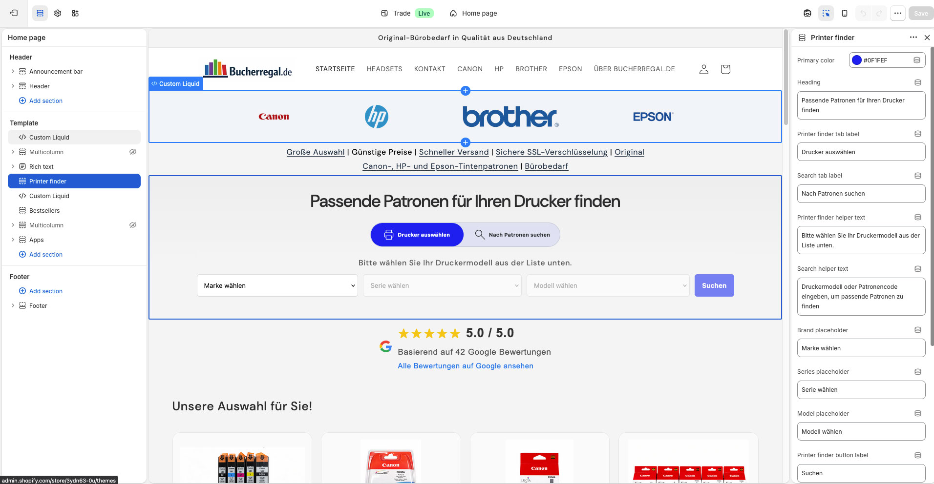 Printer Compatibility Finder for Shopify screenshot