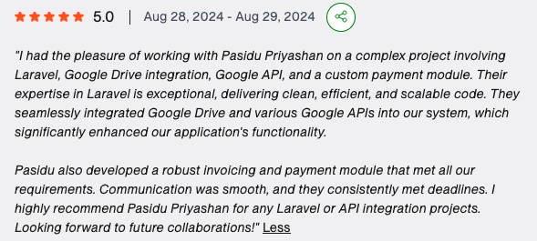 Review from Thilina Munasingha